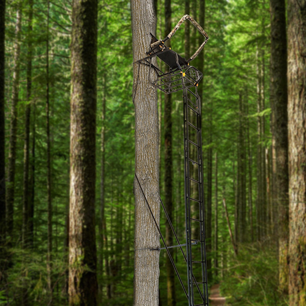 Adjustable 17 ft 1-Person Ladder Tree Stand F922755