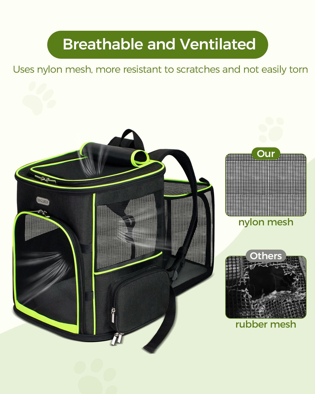 Expandable Cat Carrier Backpack with Breathable Mesh X1686
