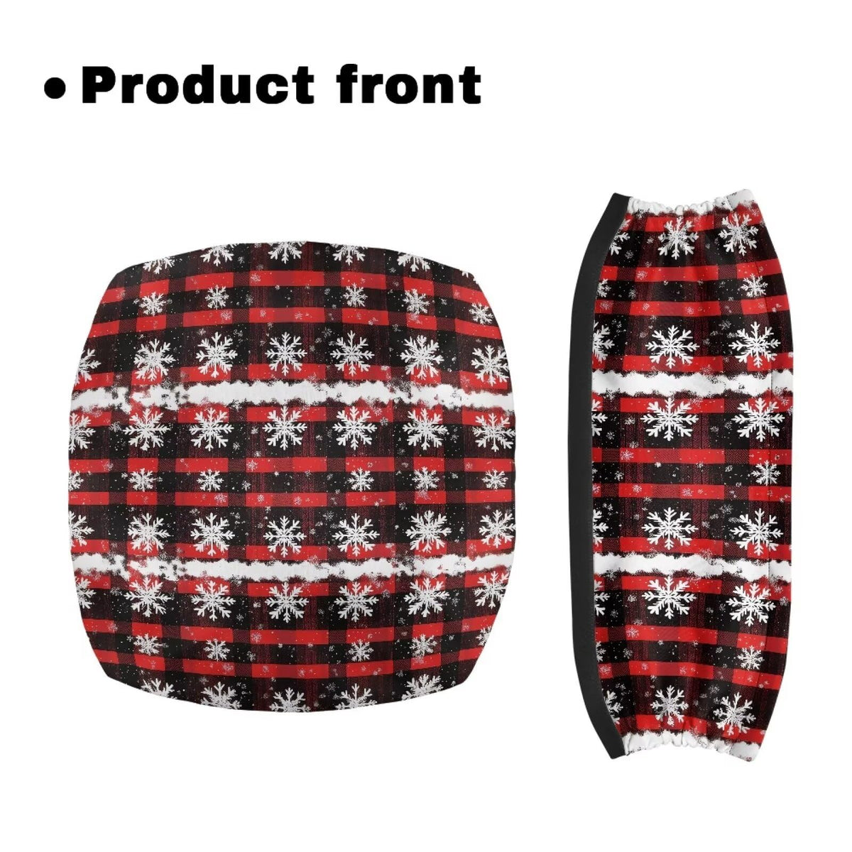 Snowflake Red Plaid Rollator Walker Seat and Backrest Cover Set G85653