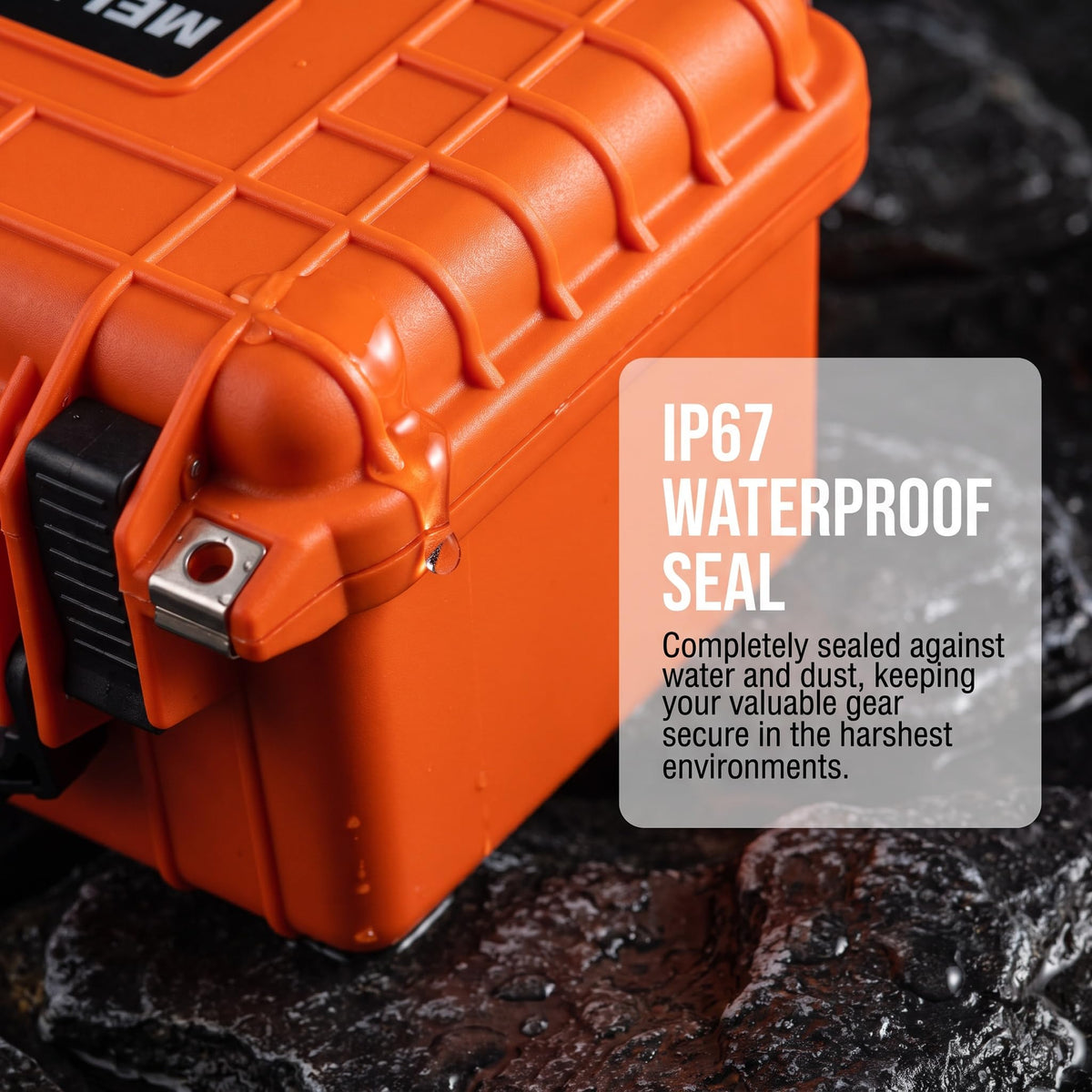 Portable IP67 Waterproof Camera Case with Customizable Foam D245