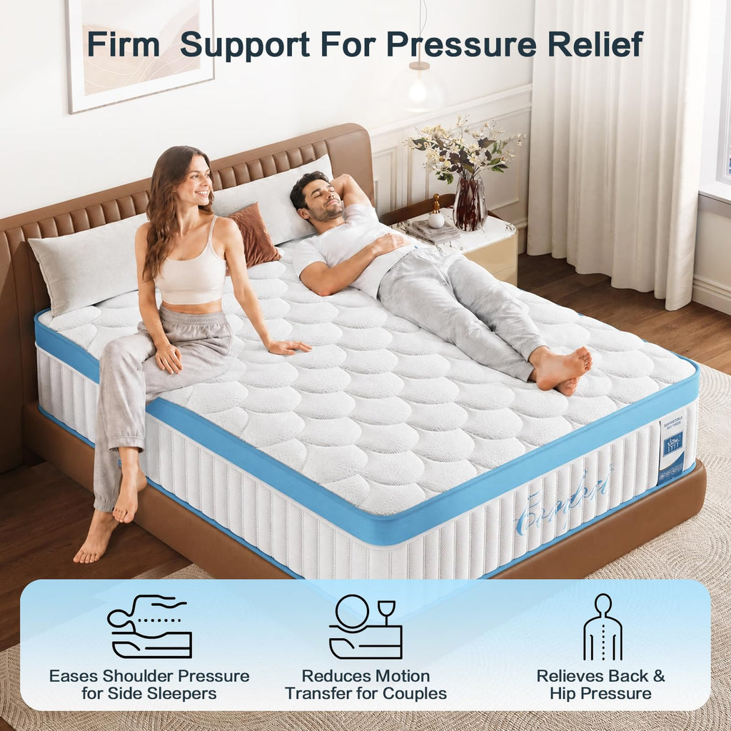 Full Size 12 Inch Firm Hybrid Memory Foam Mattress Z15136