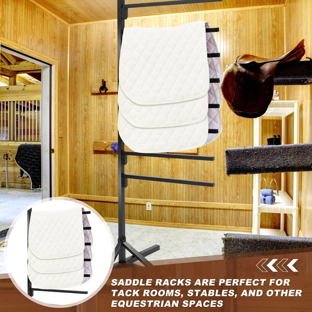 8-Tier Saddle Pad Rack with Stand W1396