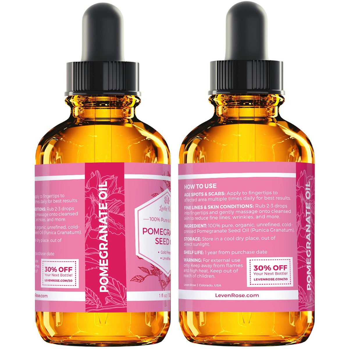 Organic Pomegranate Seed Oil 1 oz N640