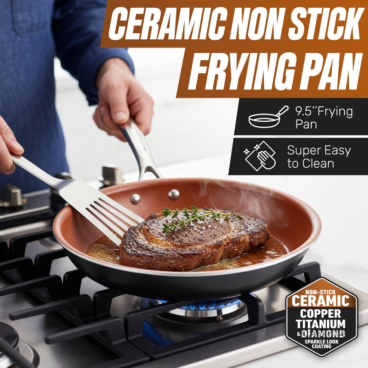 12 Pc Titanium Ceramic Nonstick Cookware Set M2177