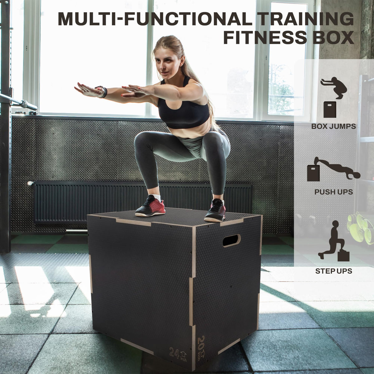 Wooden Plyo Box Jump Exercise Platform J772