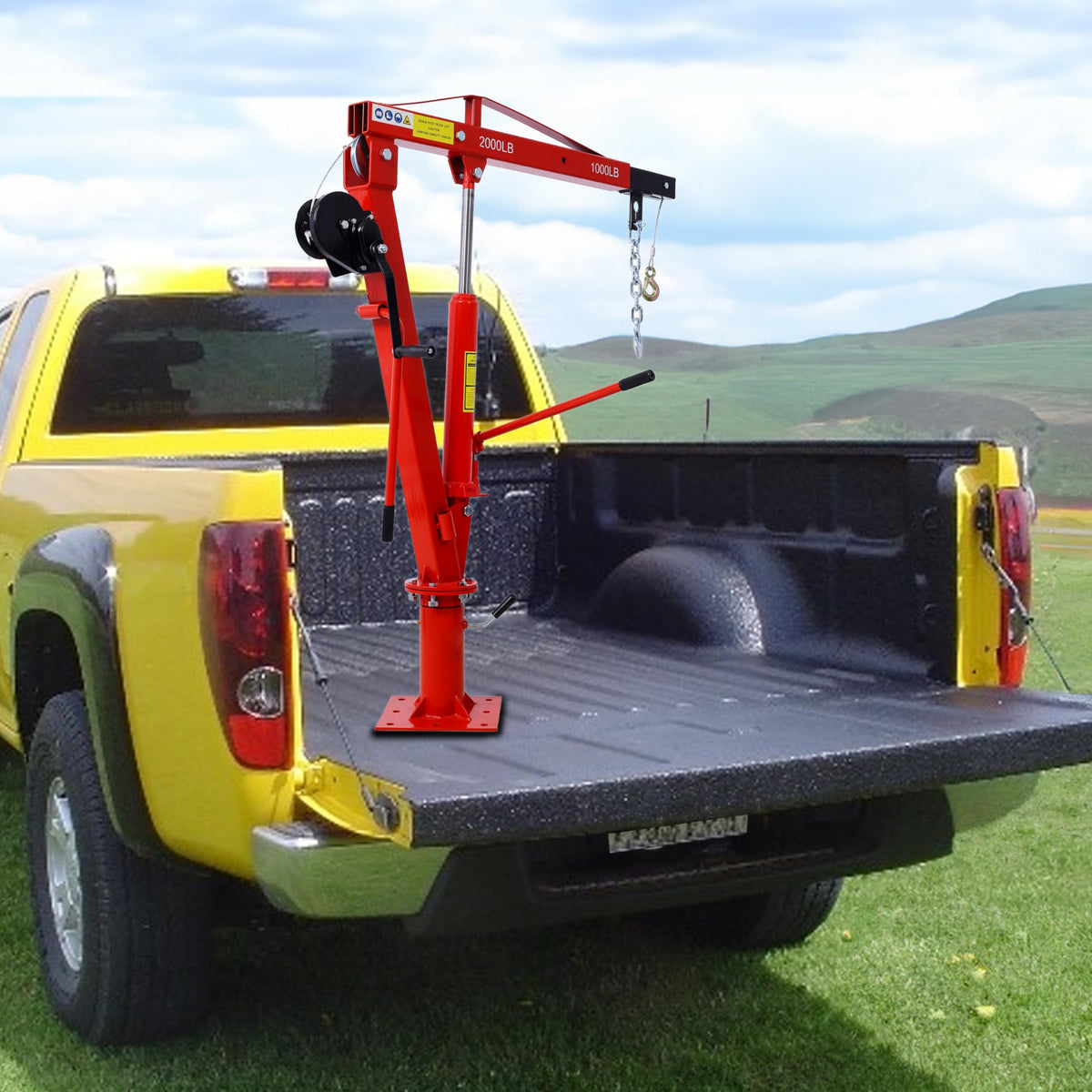 2000 lbs Hydraulic Truck Bed Jib Crane C9679
