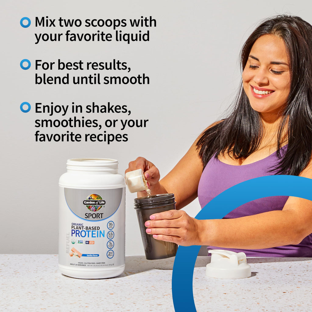 Organic Vegan Protein Powder, Vanilla, 19 Servings L128354