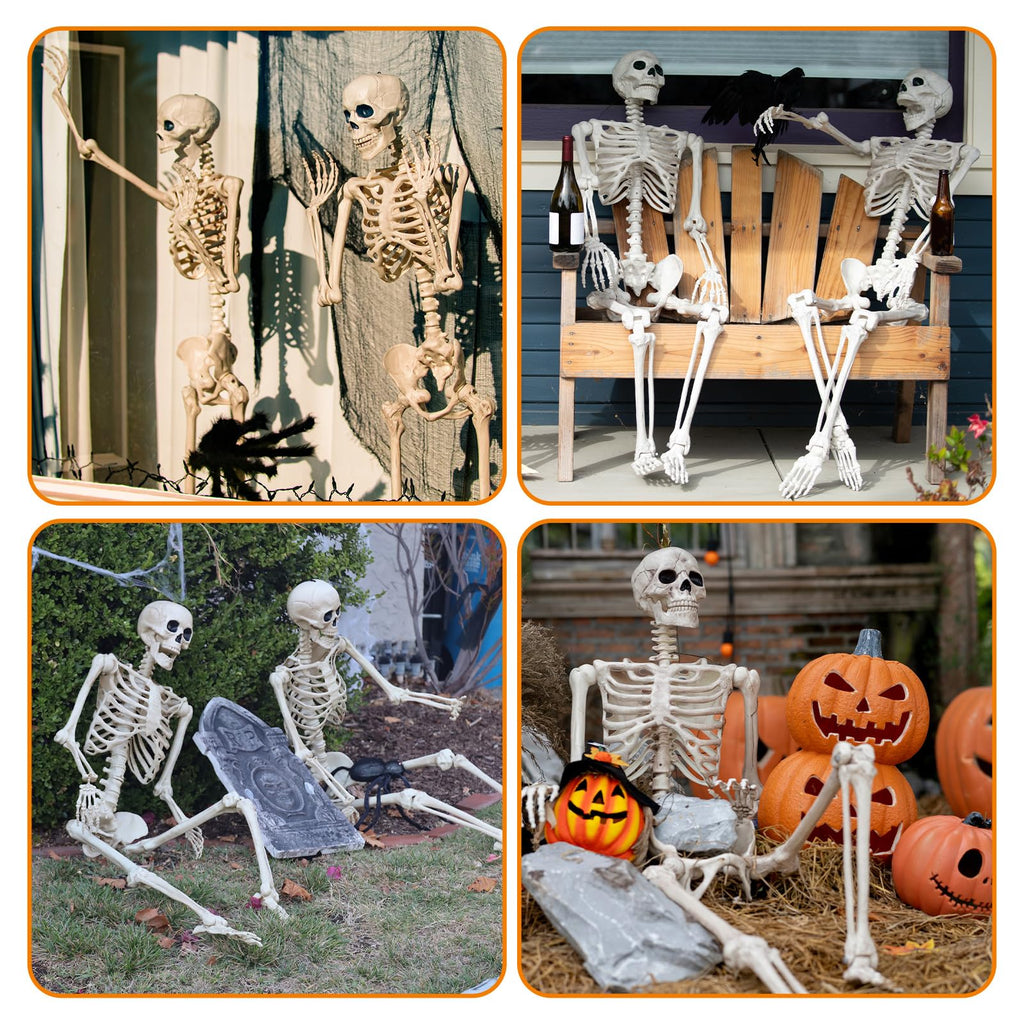 6 Pack Halloween Skeletons 3 5.4ft 3 3ft C791577