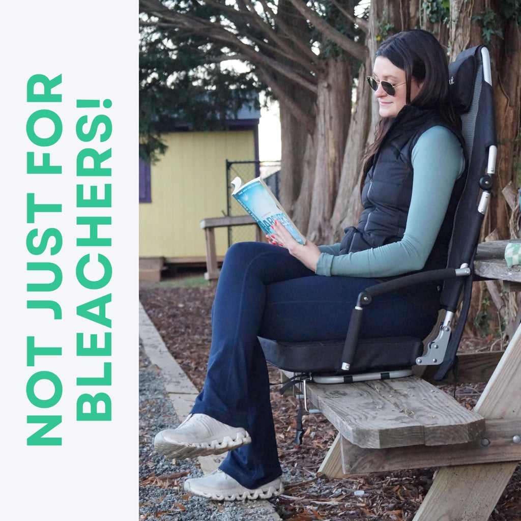 Padded Reclining Stadium Chair with Backpack Straps R595