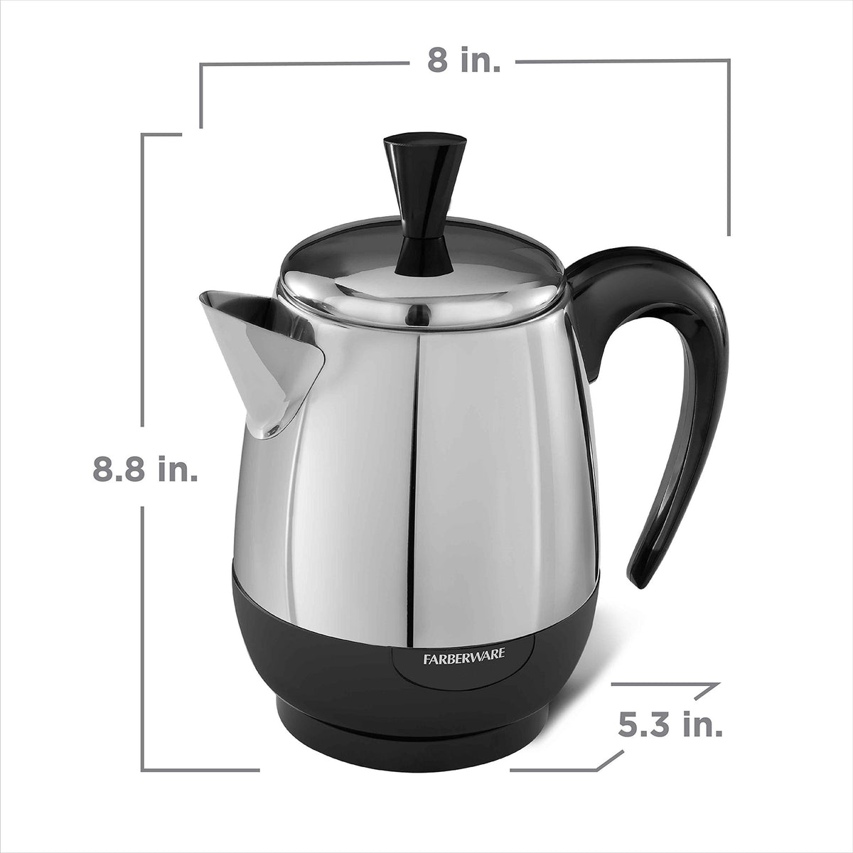 4-Cup Stainless Steel Coffee Percolator U441778