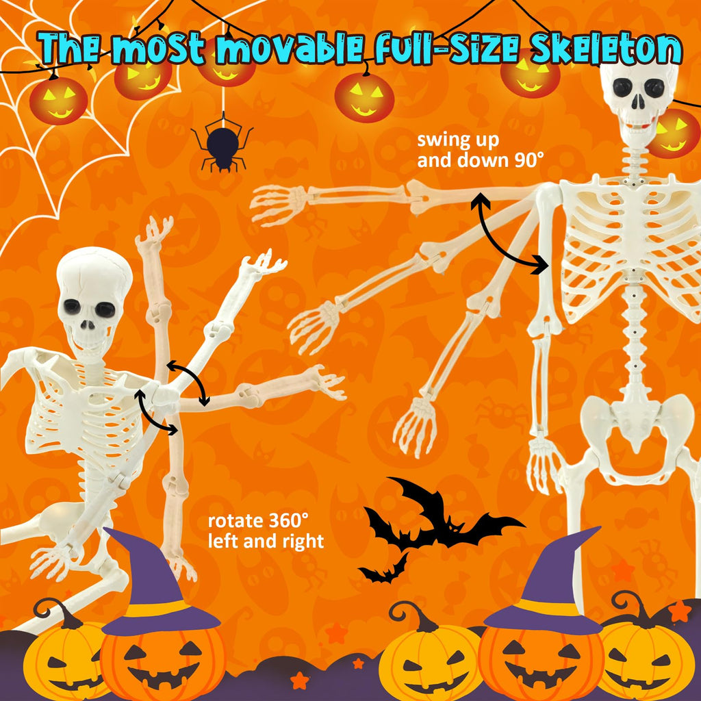 6 Pack Halloween Skeletons 3 5.4ft 3 3ft C791577
