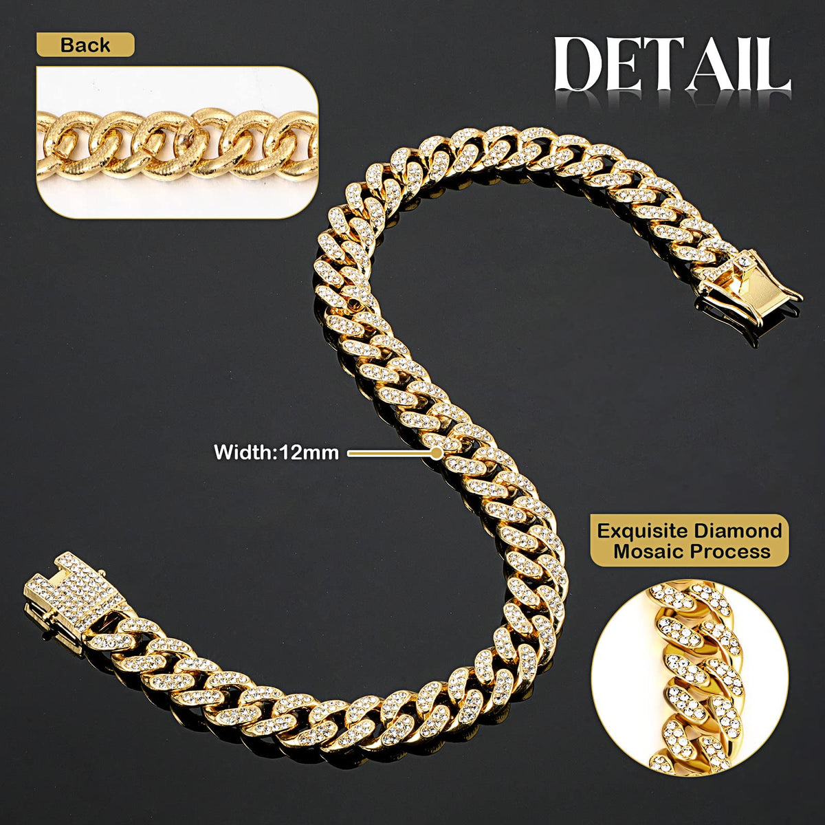 Gold 8 Inch Dog Collar W483869