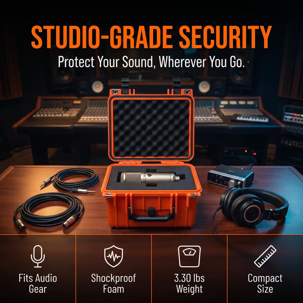 Portable IP67 Waterproof Camera Case with Customizable Foam D245
