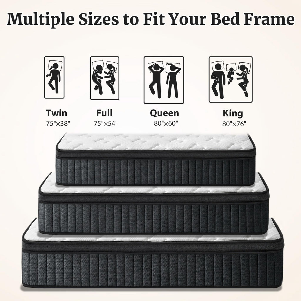 Full Size 12 Inch Firm Hybrid Memory Foam Mattress in a Box A25452