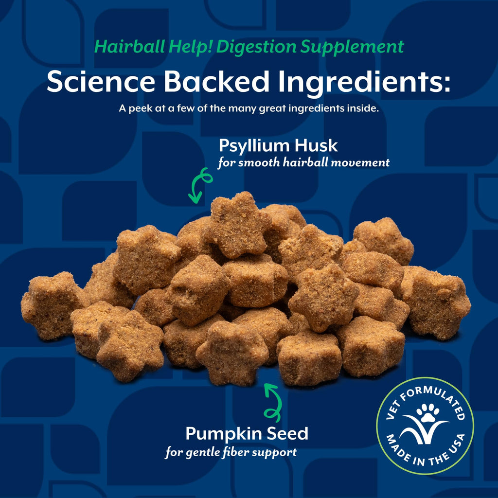 Hairball Aid Supplement for Cats Plus Pumpkin 60 Soft Chews Q934