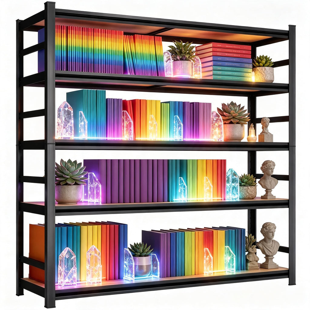 5 Tier Adjustable Wooden Bookshelf X258514