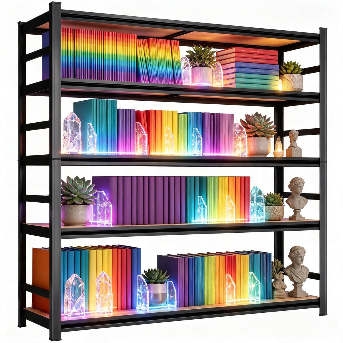 5 Tier Adjustable Wooden Bookshelf X258514