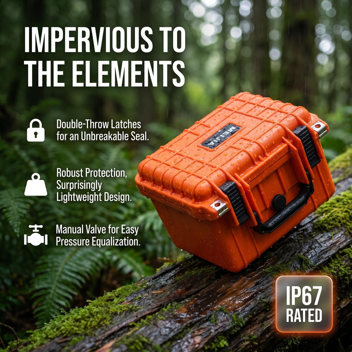 Portable IP67 Waterproof Camera Case with Customizable Foam D245