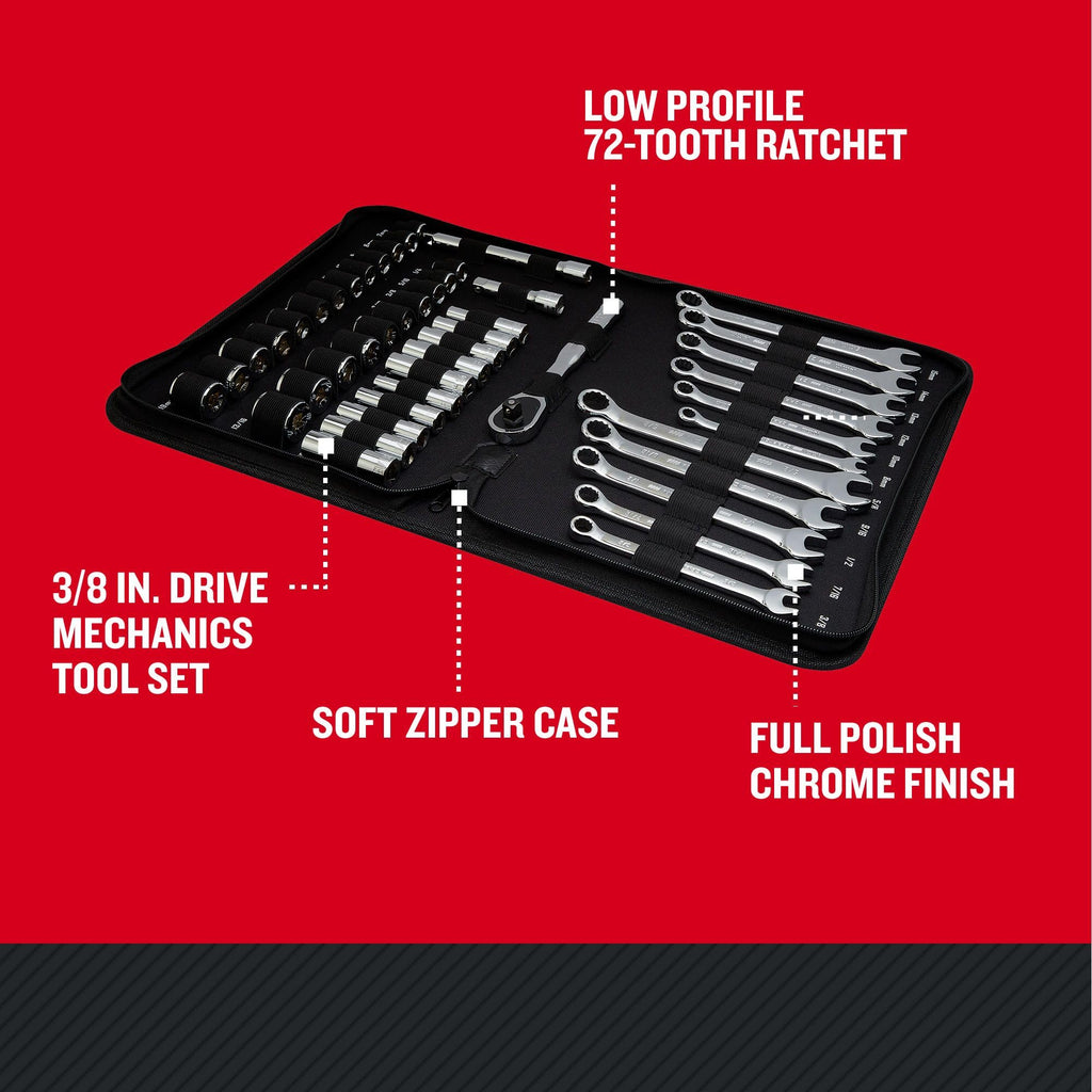 3/8 Inch Drive 47 Piece Mechanics Tool Set I737017