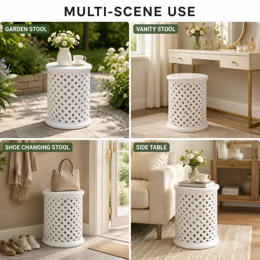 Glazed Ceramic Garden Stool Z6075