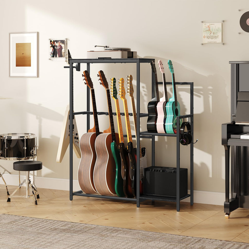 Guitar Stand, Multi-Guitar Rack, AMP Stand, Record Rack R743371
