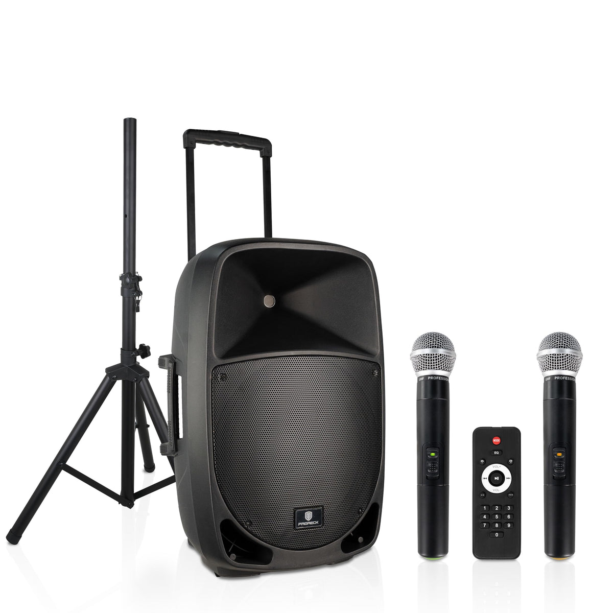1600W 2-Way Rechargeable Powered PA Speaker System with Bluetooth C249365