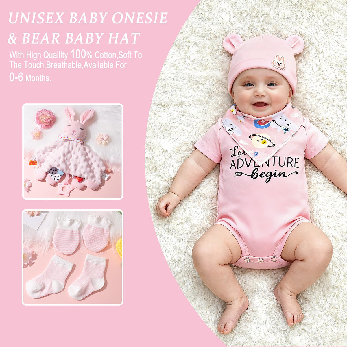New Mom Gift Basket with Baby Clothes & Tumblers P1547