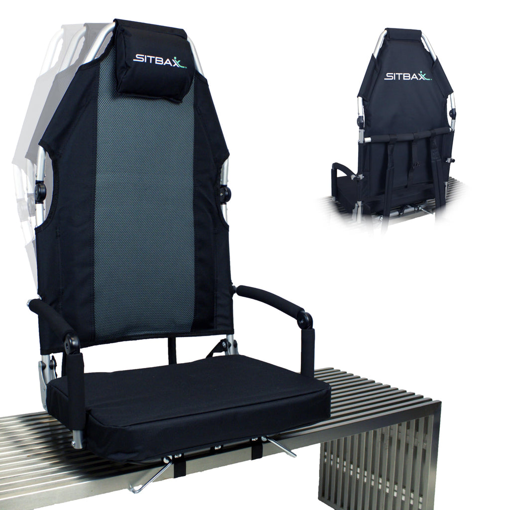 Padded Reclining Stadium Chair with Backpack Straps R595