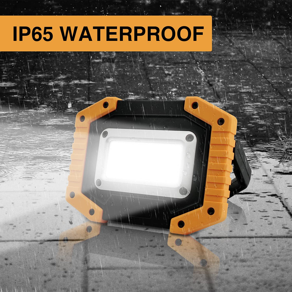 30W 2000LM Portable Waterproof Rechargeable LED Work Light with Stand P2612