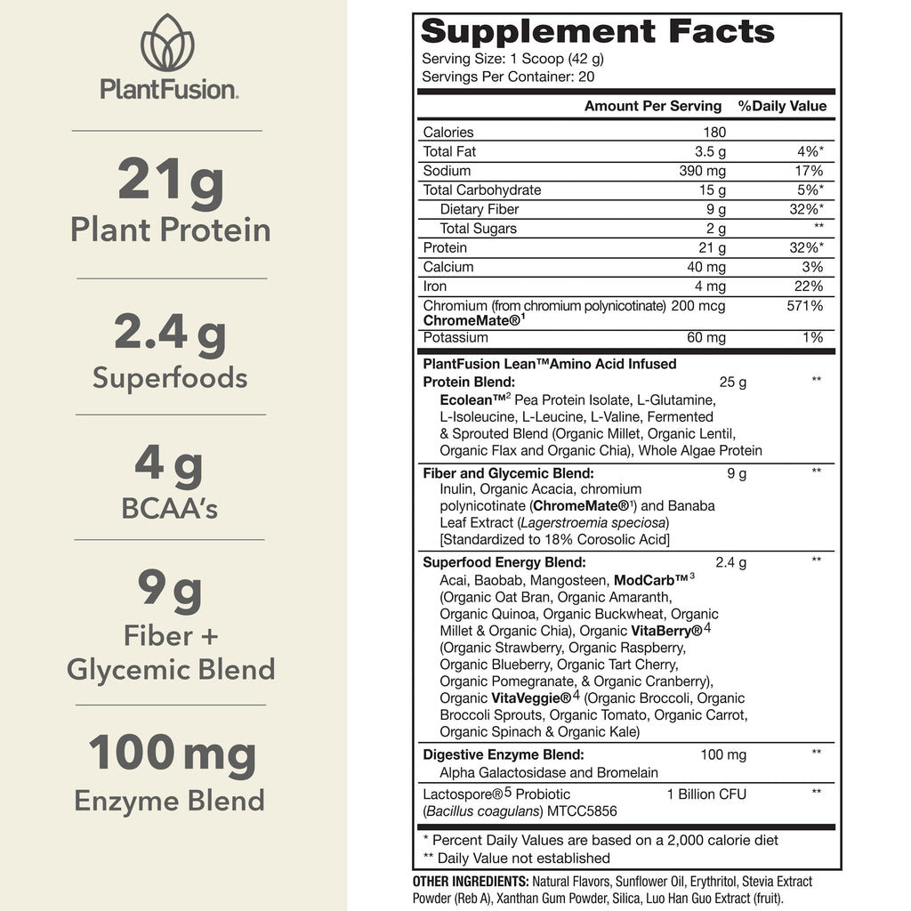 Plant Based Protein Powder Vanilla 1.85 lb Q801