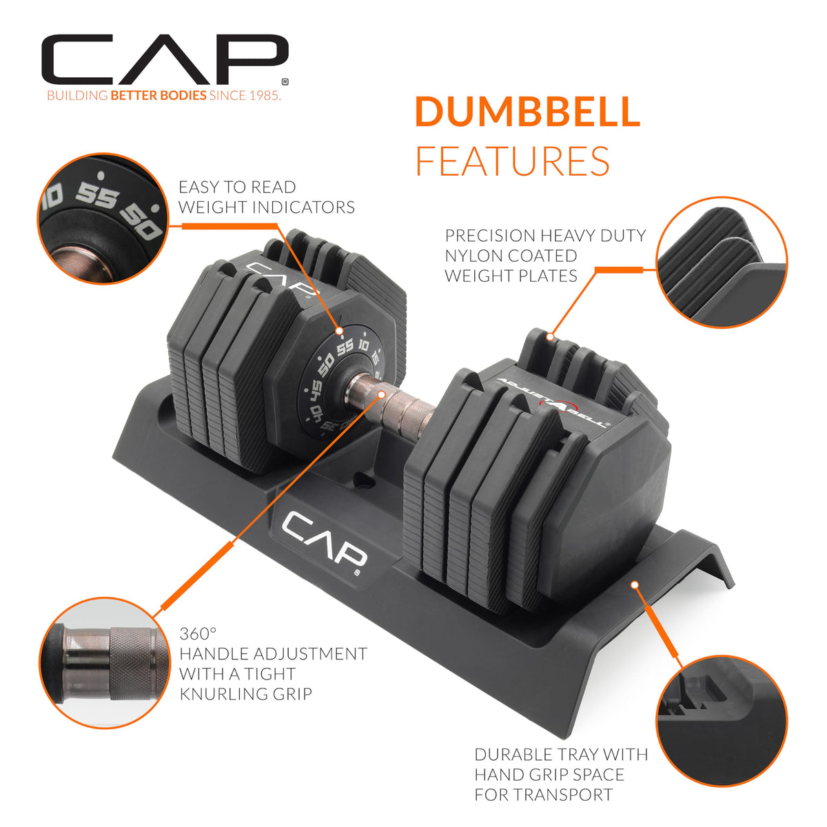 Adjustable Dumbbell Set 25 LB & 55 LB L367