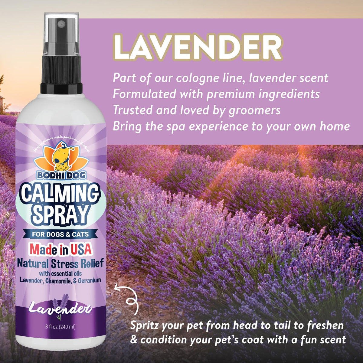 Lavender Calming Spray for Dogs & Cats 8 oz W97526
