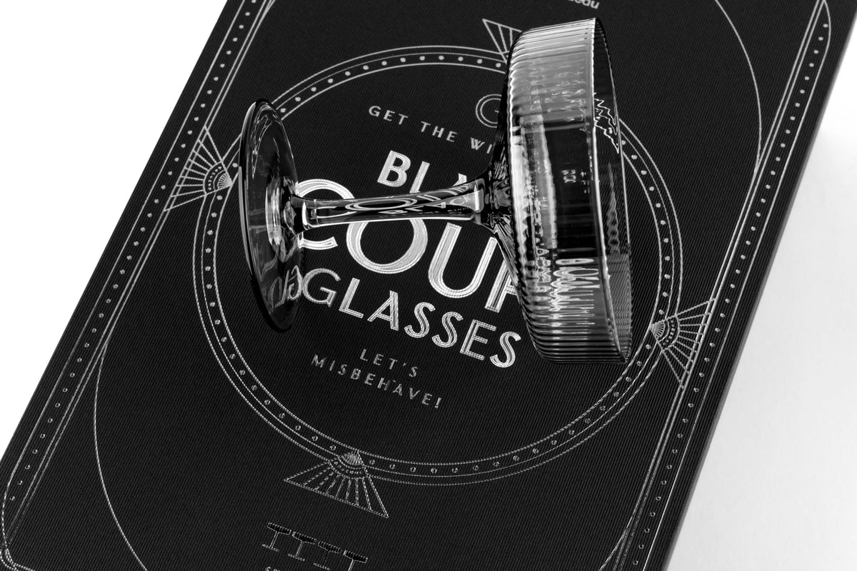 Smoke Black Coupe Glasses Set of 4 J809814