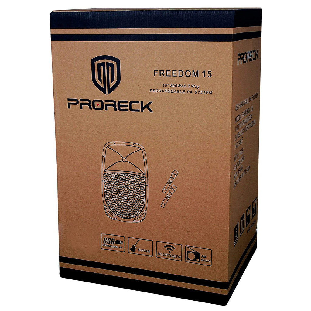 1600W 2-Way Rechargeable Powered PA Speaker System with Bluetooth C249365