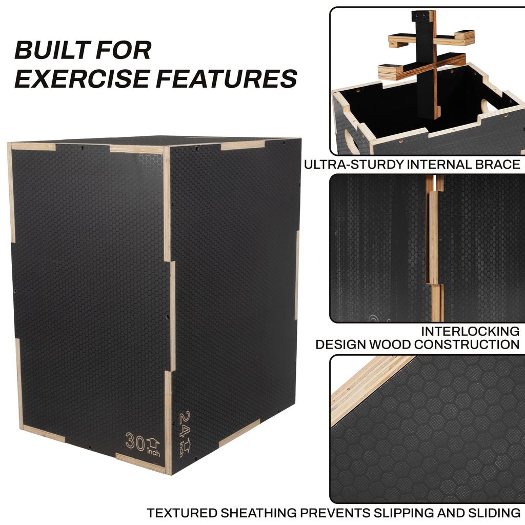 Wooden Plyo Box Jump Exercise Platform J772