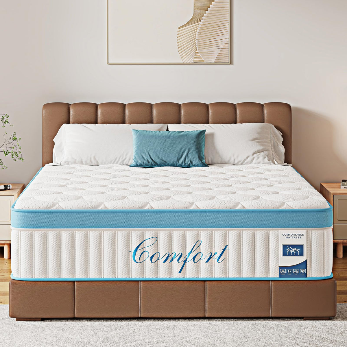 Full Size 12 Inch Firm Hybrid Memory Foam Mattress Z15136