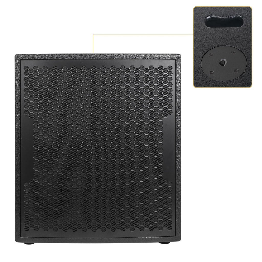 2000W 18" Powered PA Subwoofer with 4" Voice Coil, Black D716