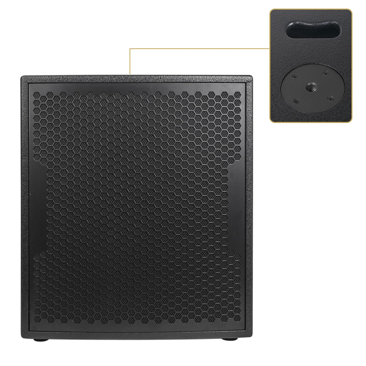 2000W 18" Powered PA Subwoofer with 4" Voice Coil, Black D716
