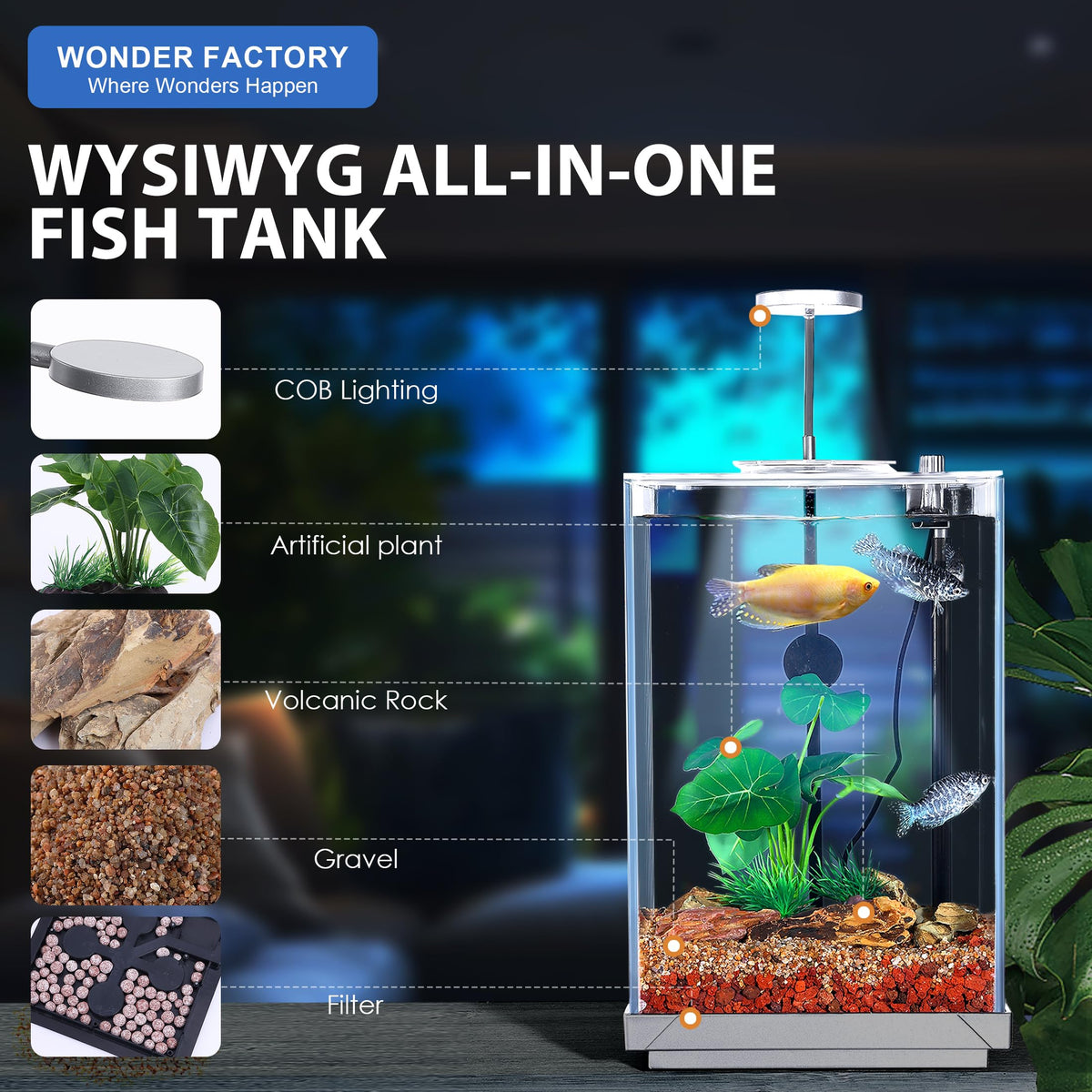 3 Gallon Fish Tank Aquarium J334901