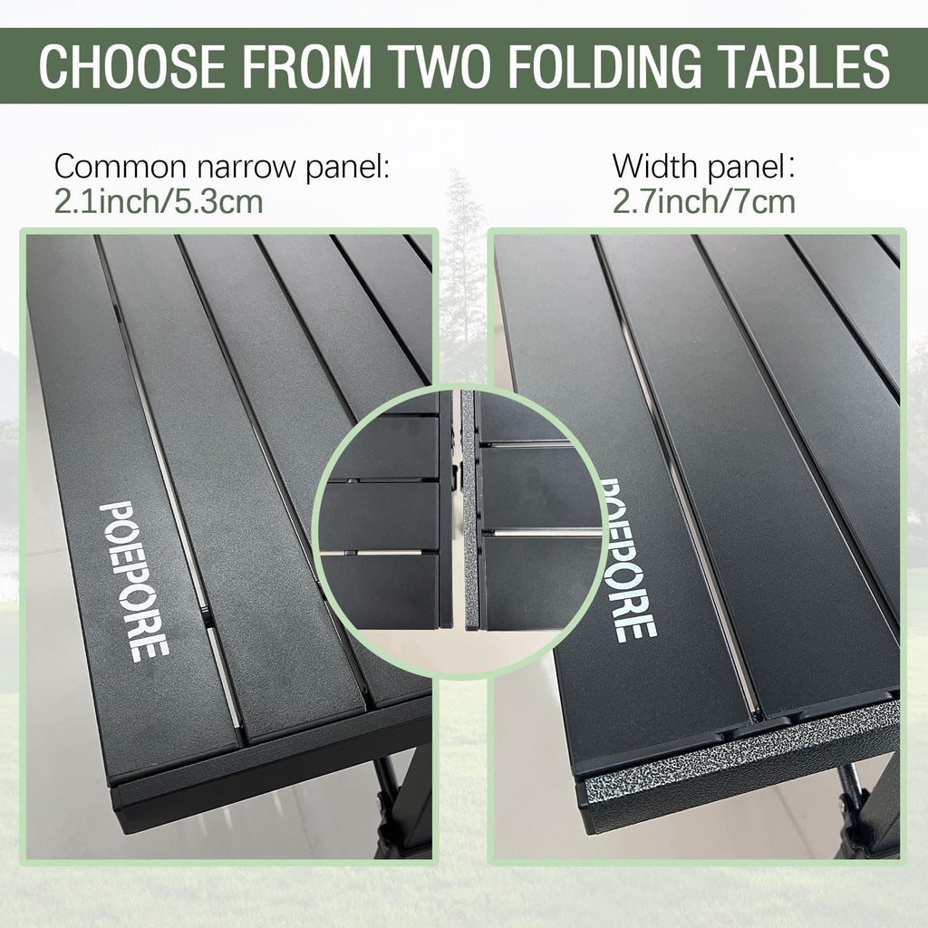 Large Folding Aluminum Camping Table with Storage and Carry Bag G510