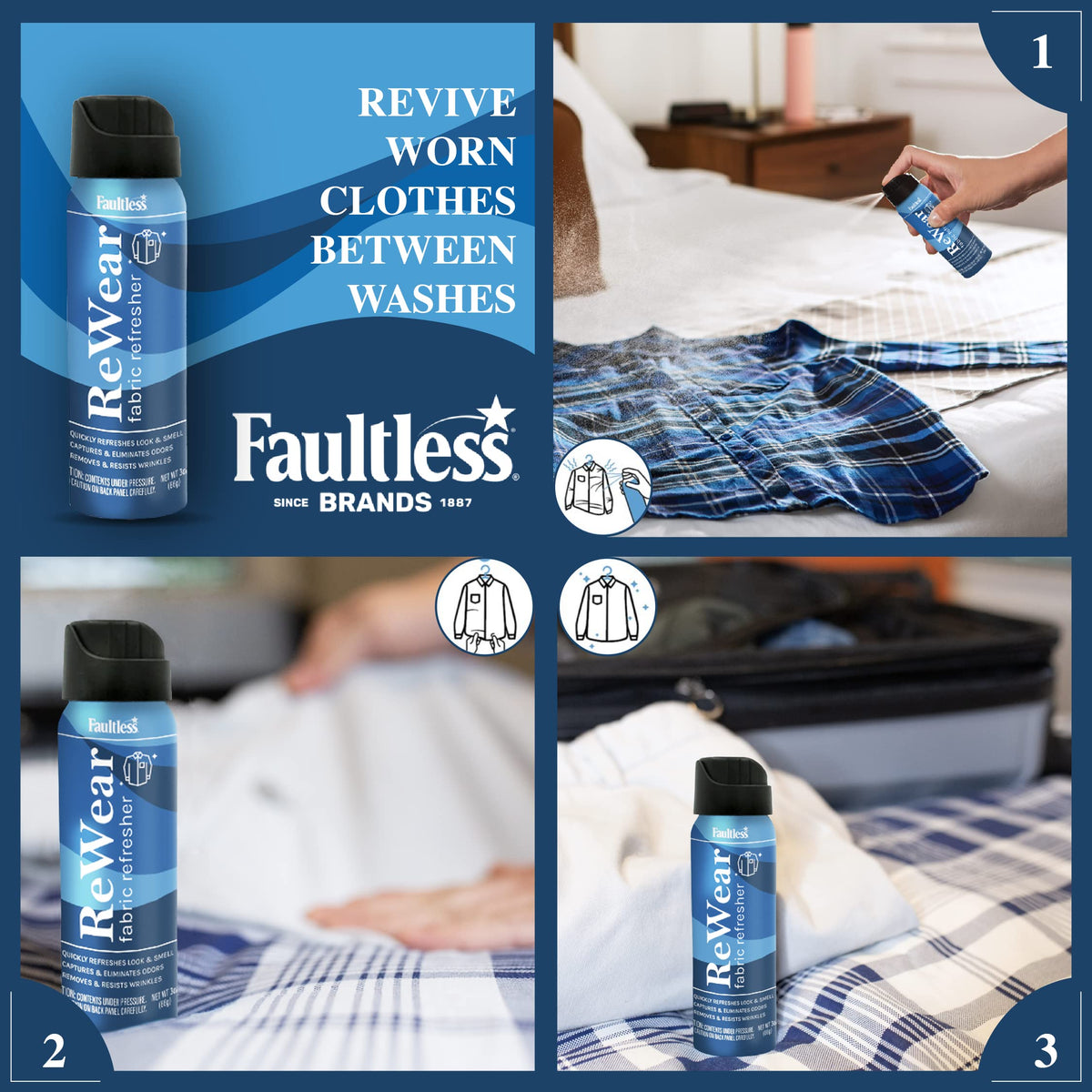 Dry Wash Spray for Clothing 3oz Mini 3 Pack F413200