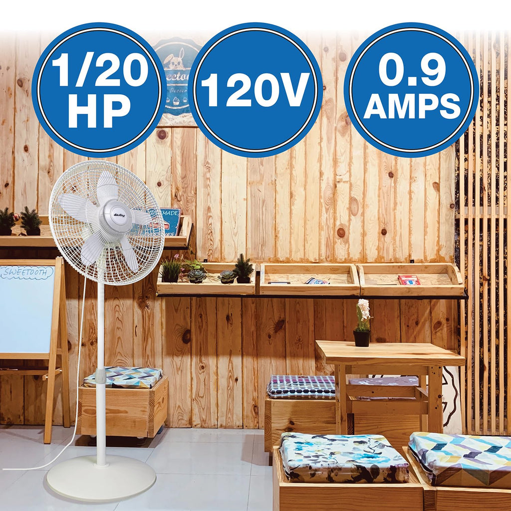 18-Inch 3-Speed Oscillating Pedestal Fan T962