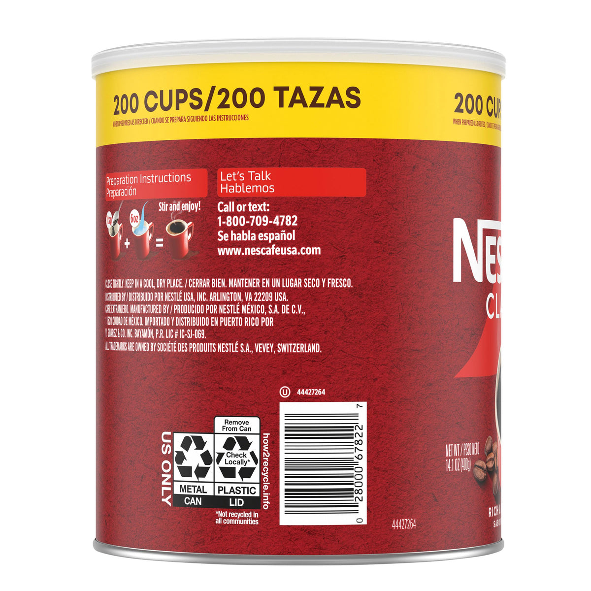 Dark Roast Instant Coffee 14.1 oz Y254