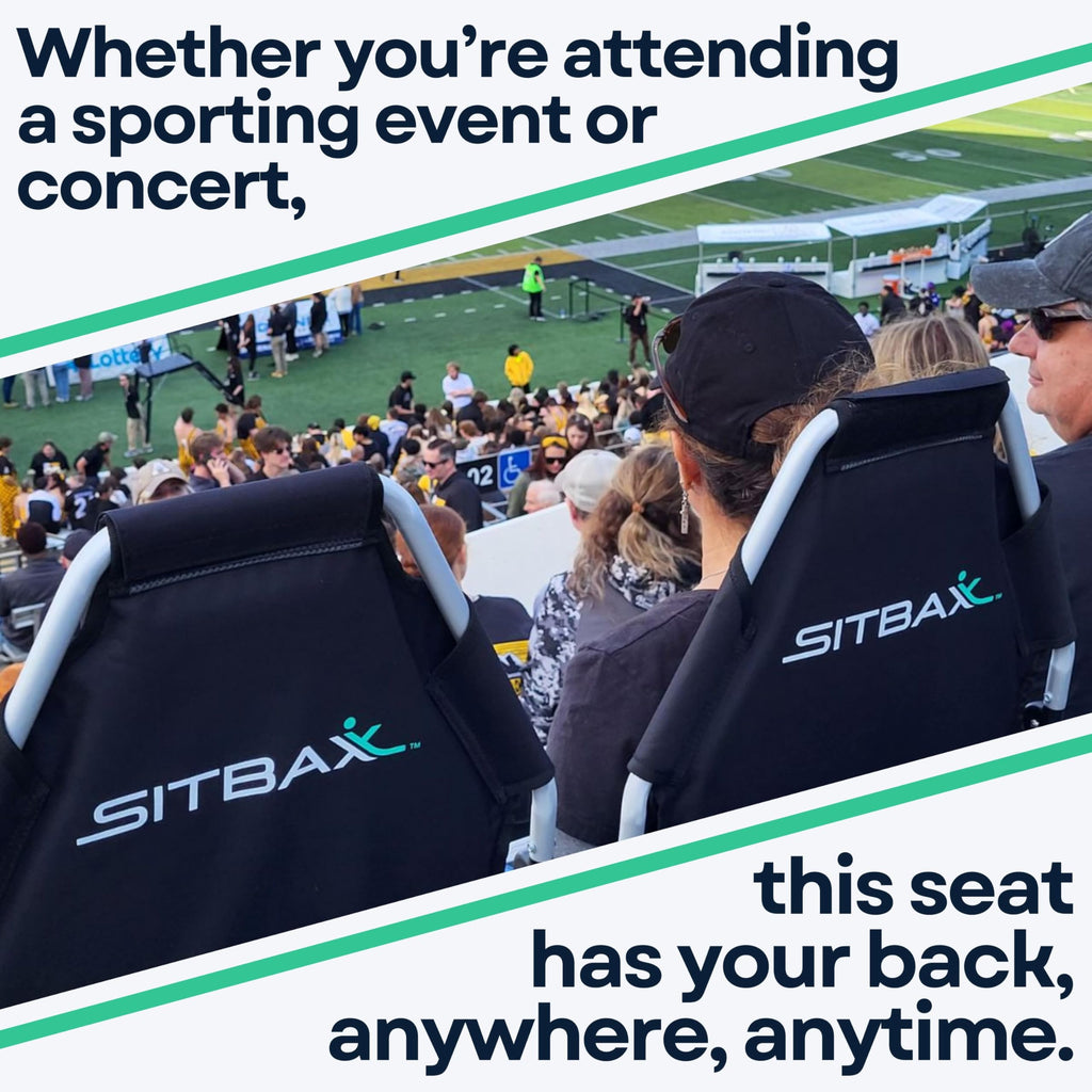 Padded Reclining Stadium Chair with Backpack Straps R595