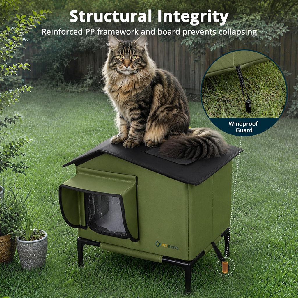 Weatherproof Insulated Outdoor Cat House J493012