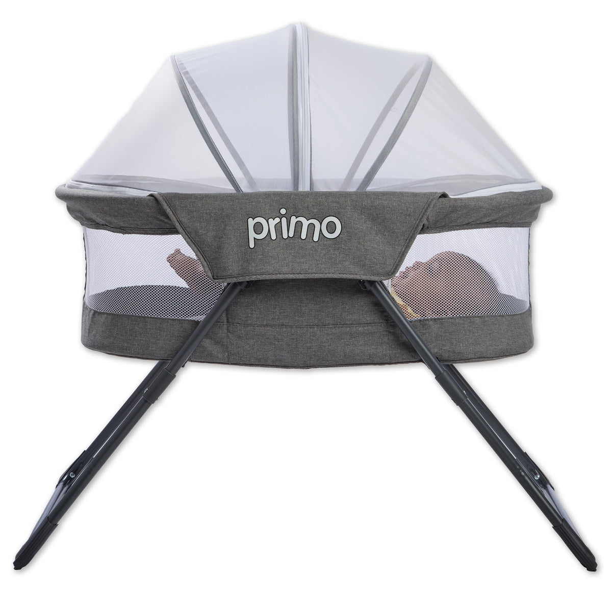 Lightweight Folding Travel Bassinet with Mesh Canopy and Carrying Tote Bag J81615