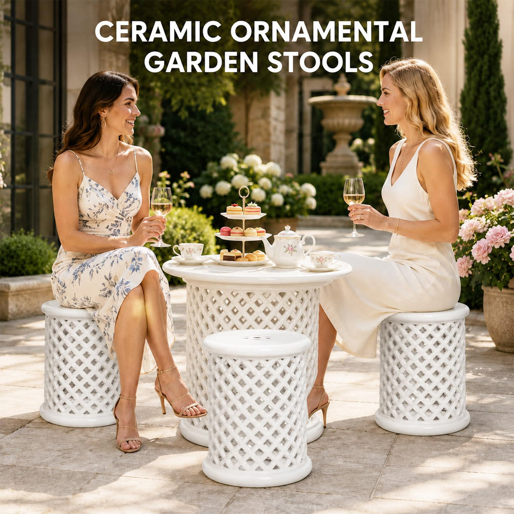Glazed Ceramic Garden Stool Z6075