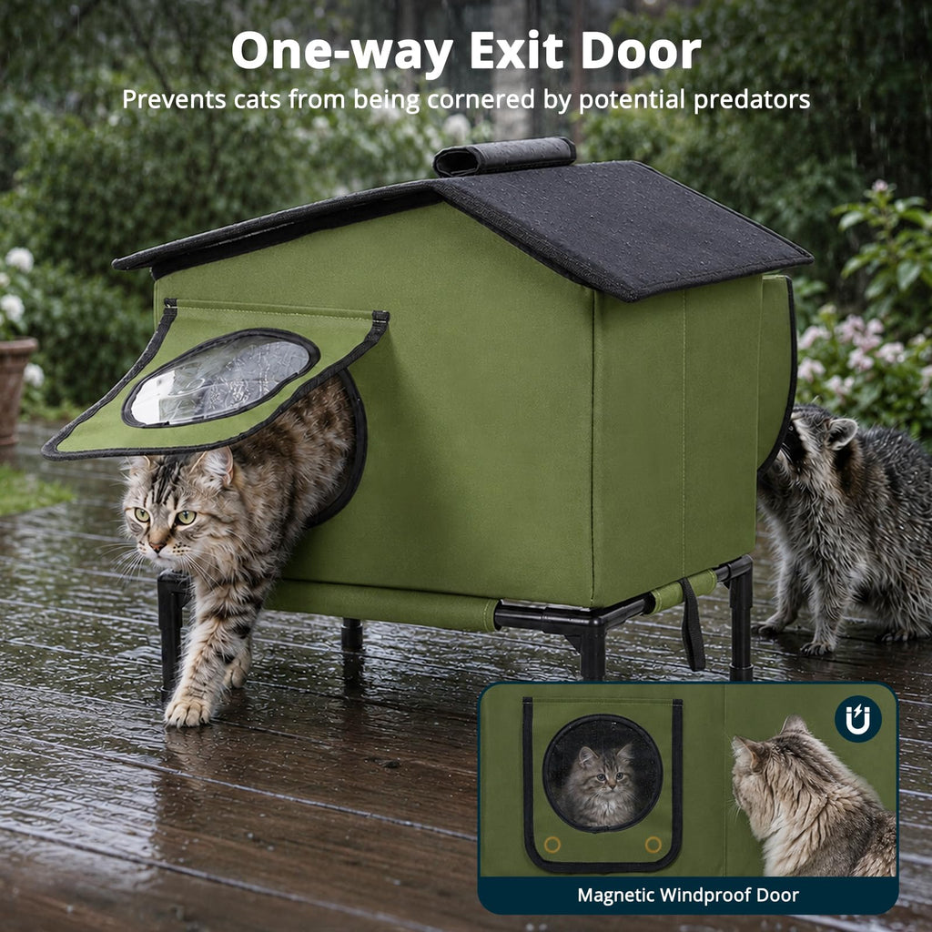 Weatherproof Insulated Outdoor Cat House J493012