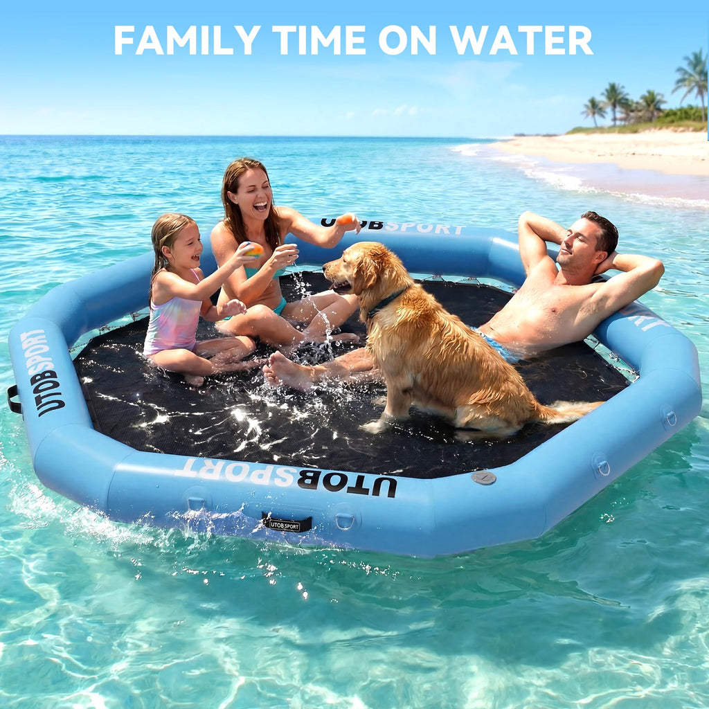 Inflatable Water Hammock Floating Platform with Cupholder X13038