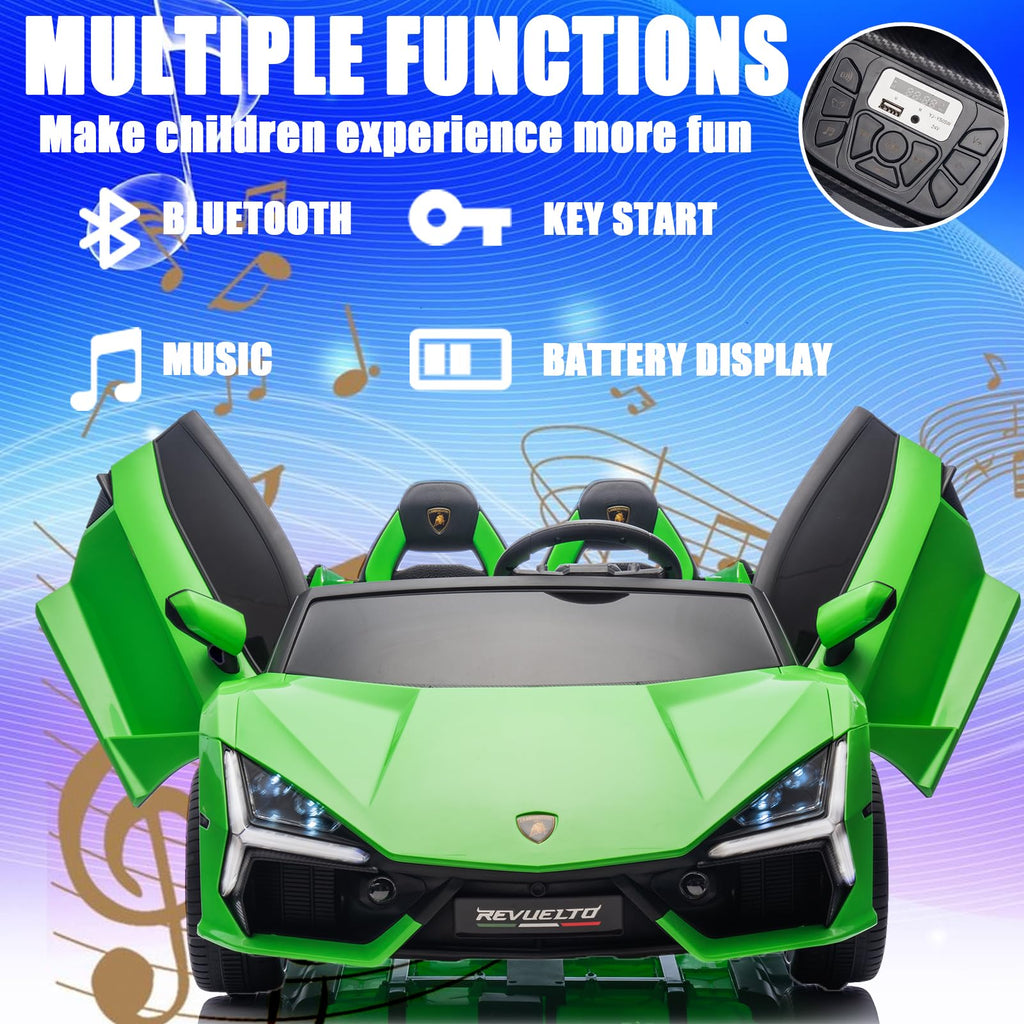 Green 24V 8Ah 2 Seater Ride On Car with Remote Control U8356